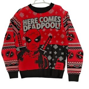 Marvel Deadpool Ugly‎ Christmas Sweater Geeknet Holiday Party Medium